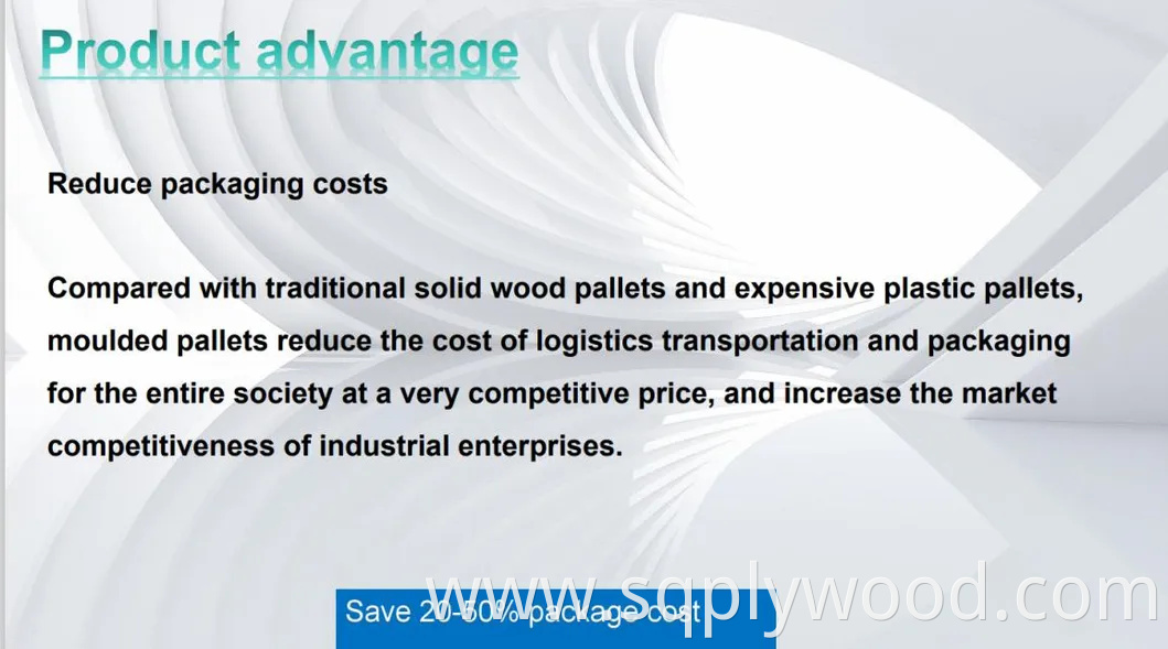 Nestable and 80% Space Saving Compressed Wood Chip Pallets